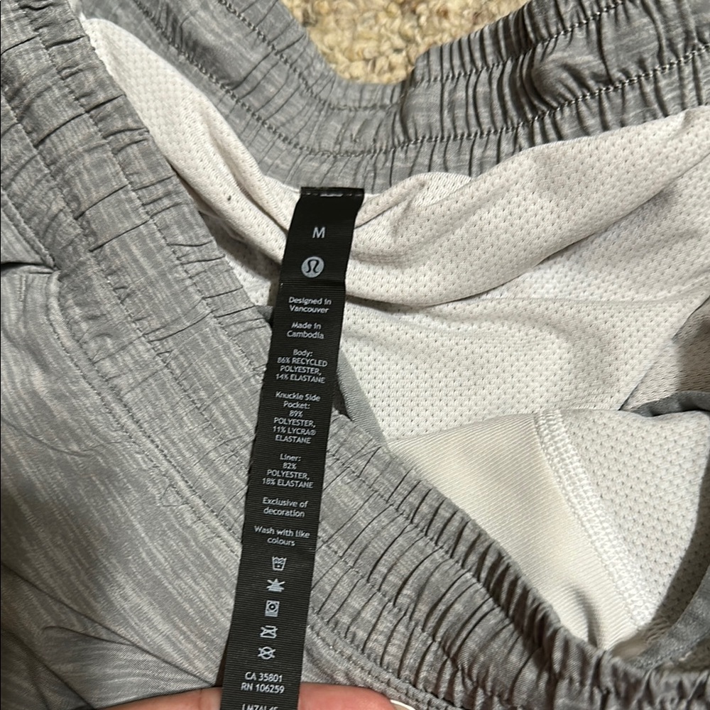Men's Lululemon Gray Shorts - Picture 2 of 7